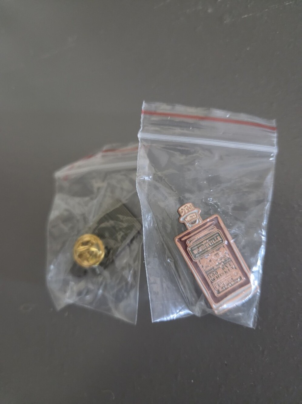Set of 2 Copper Bottle Woodinville Whiskey Pins